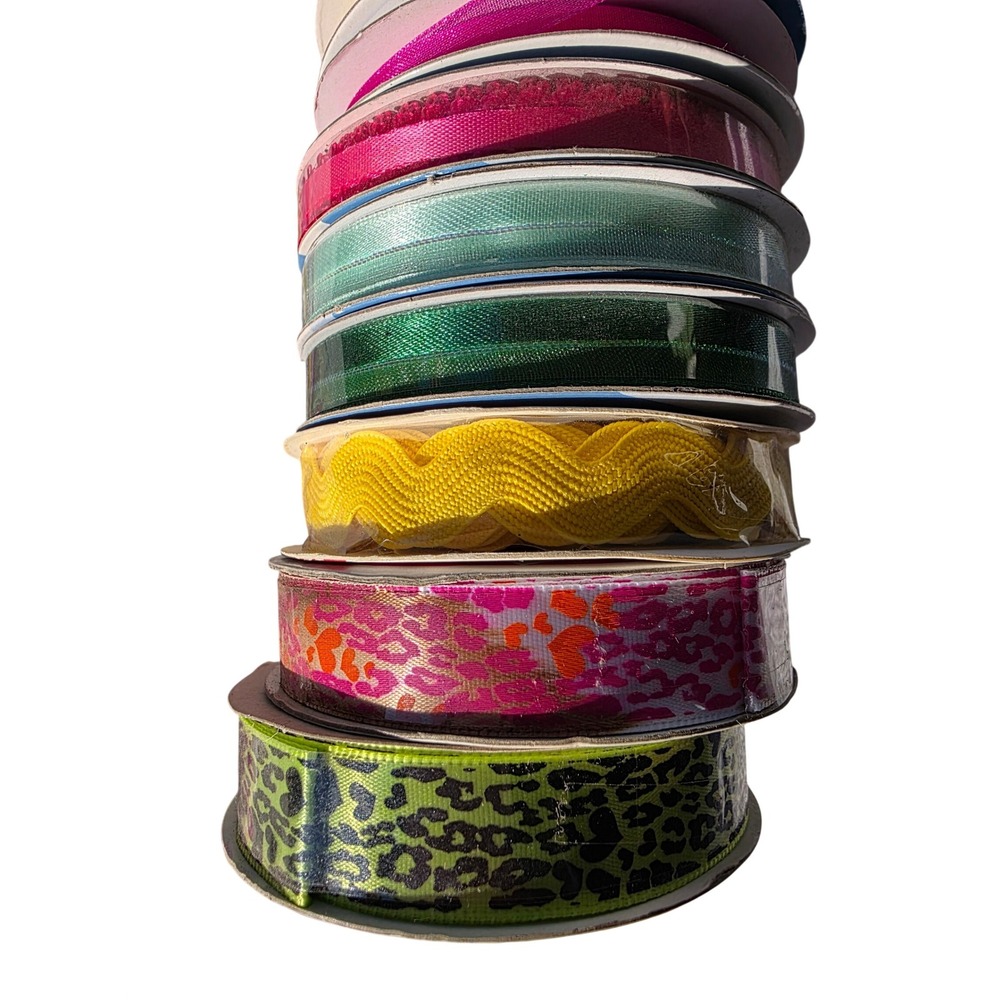 Mixed Ribbon Lot Essentials Ribbon Trends Simplicity Sequin Organdy 14pc A5 - Picture 4 of 16